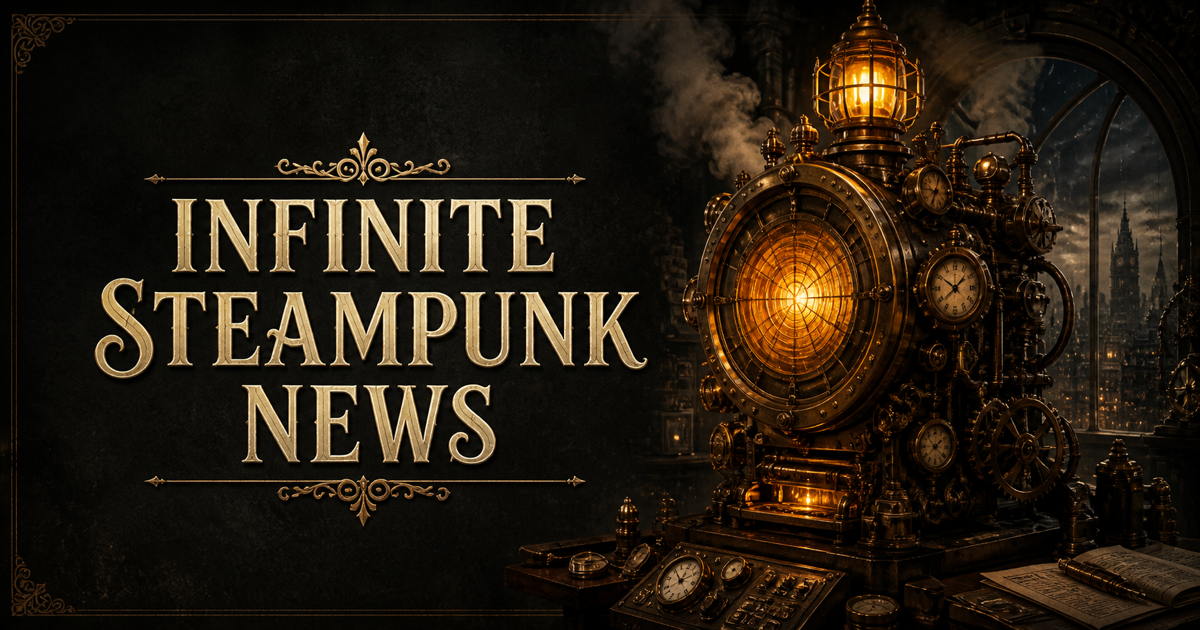 Infinite Steampunk News — A continuous channel of AI-generated visualizations.
